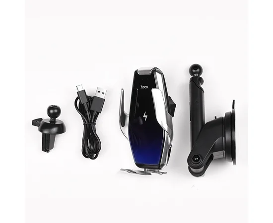 Автодержатель с БЗУ Hoco S14 Стальной