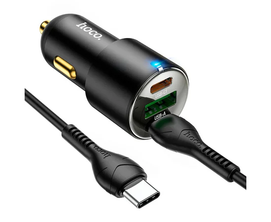 АЗУ Hoco NZ6 PD45W (2Type-C/1USB) + Type-C to Type-C Black