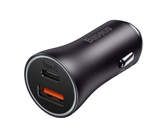 АЗУ Baseus Golden Contactor Max Dual USB+Type-C 60W (CGJP0001) Темно-серый