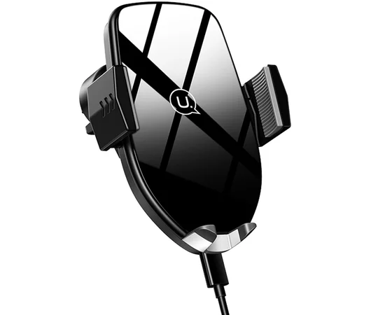 Автодержатель с БЗУ USAMS US-CD72 (wireless) Черный