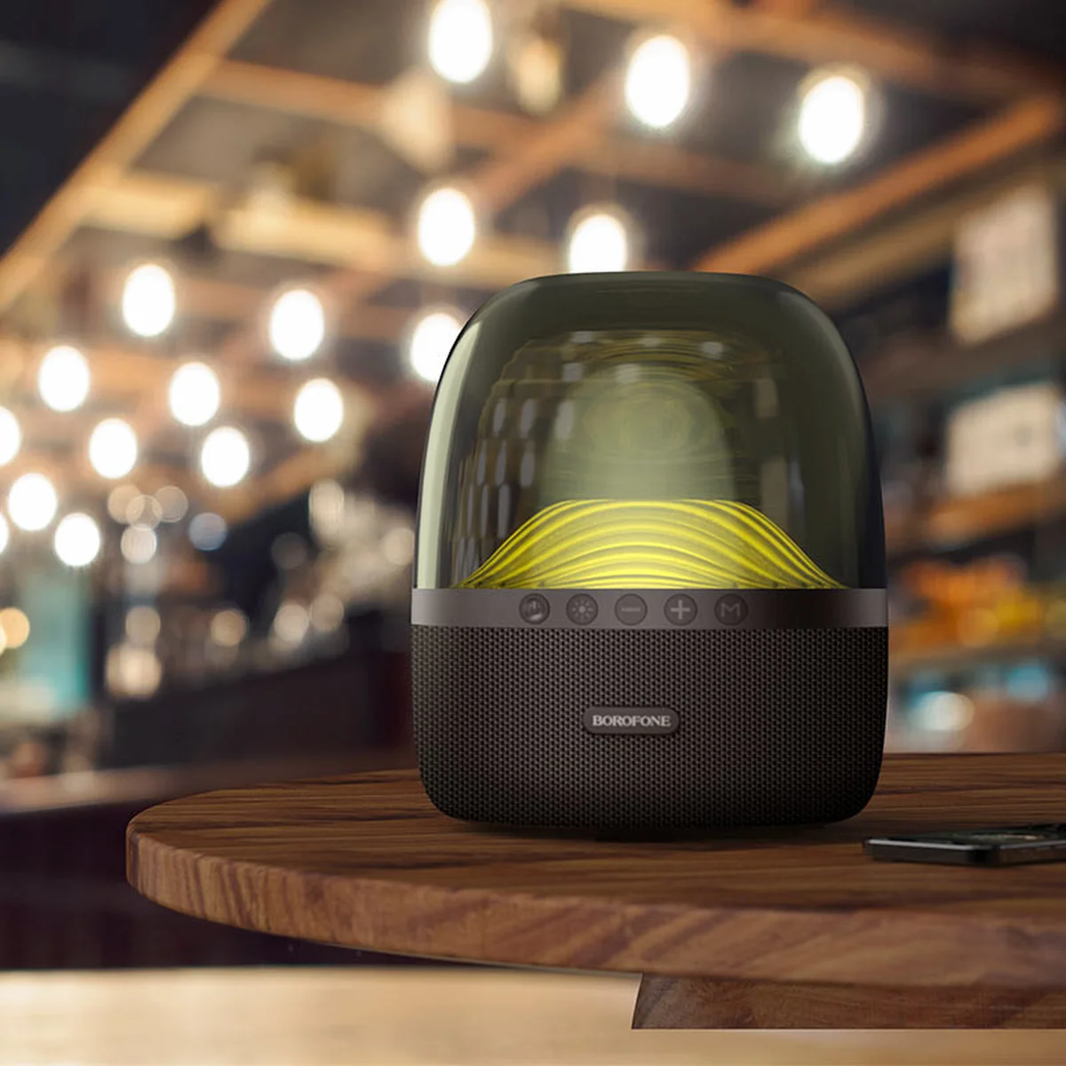 Bluetooth Колонка Borofone BP8 Glazed colorful luminous Черный