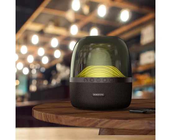 Bluetooth Колонка Borofone BP8 Glazed colorful luminous Черный