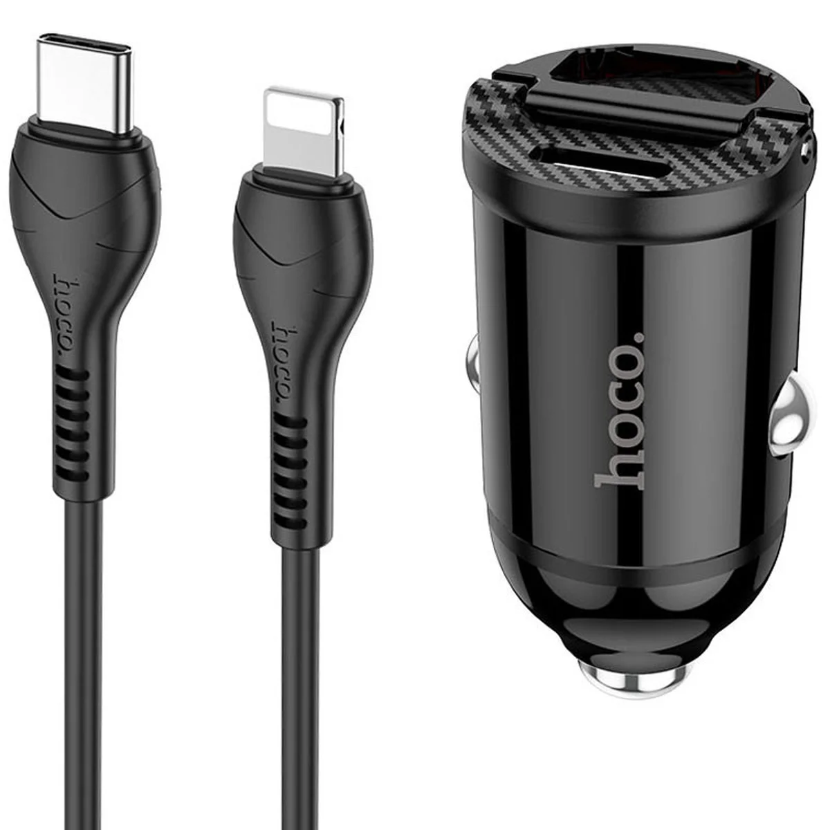 АЗУ Hoco NZ2 Link PD30W+QC3.0 + Type-C + Lightning Черный