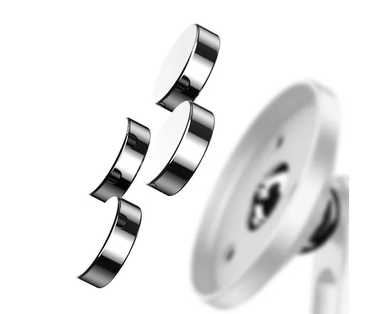 Автодержатель Baseus Hollow Magnetic with Clamping Function Vertical Type Серебряный