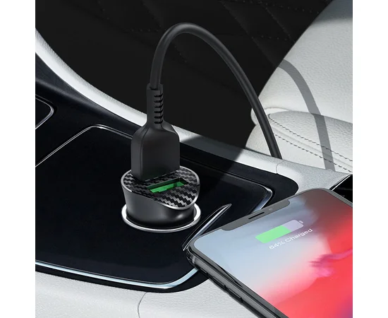 АЗУ Hoco Z39 QC3.0 (2USB) + Lightning Черный