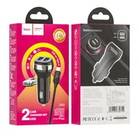 АЗУ Hoco Z40 (2USB 2.4A) + Type-C Чорний