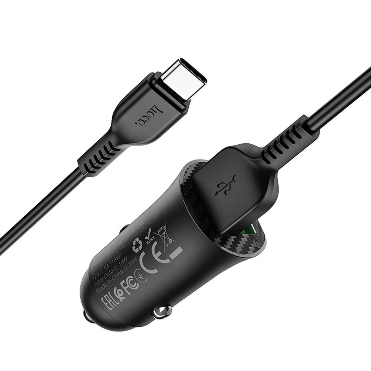 АЗП Hoco Z39 QC3.0 (2USB) + Type-C Чорний