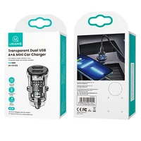 АЗУ Usams US-CC162 C31 2 Ports A+A Transparent black