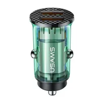 АЗУ Usams US-CC122 C23 36W Super Si (2USB/36W) Прозрачный / Синий