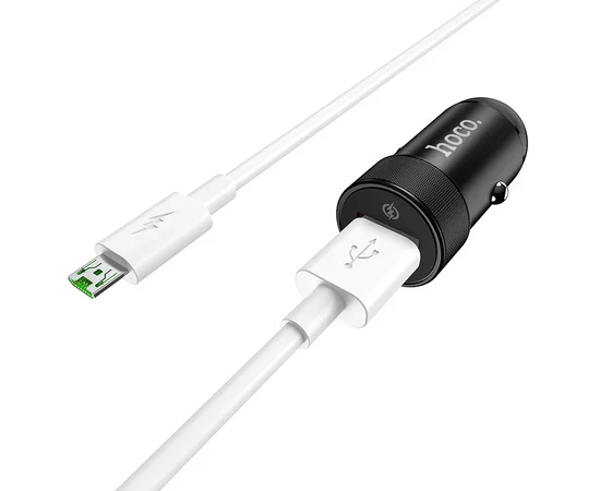 АЗУ Hoco Z32A QC3.0 (1USB/4.0A) + MicroUSB Черный