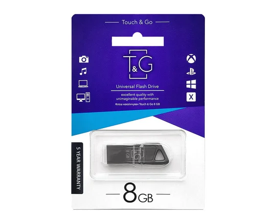 Флеш-драйв USB Flash Drive T&G 114 Metal Series 8GB Черный