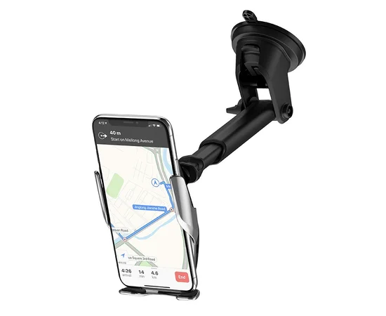 Автодержатель с БЗУ Hoco S14 Стальной