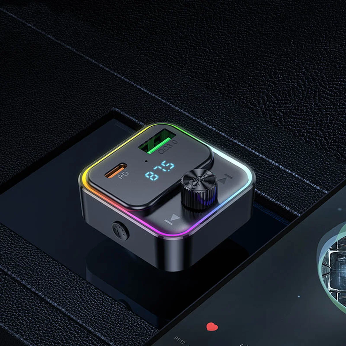 АЗУ FM модулятор Hoco E81 Fantasy PD30W+QC3.0 Black