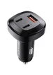 АЗУ Acefast B3 66W(USB-C+USB-C+USB-A) three-port metal car charger Black