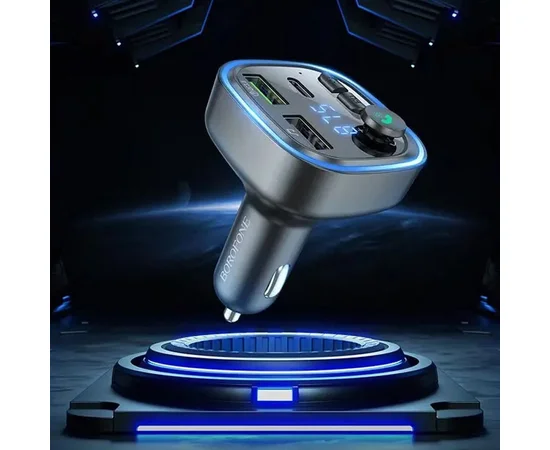 АЗУ FM модулятор Borofone BC48 Black