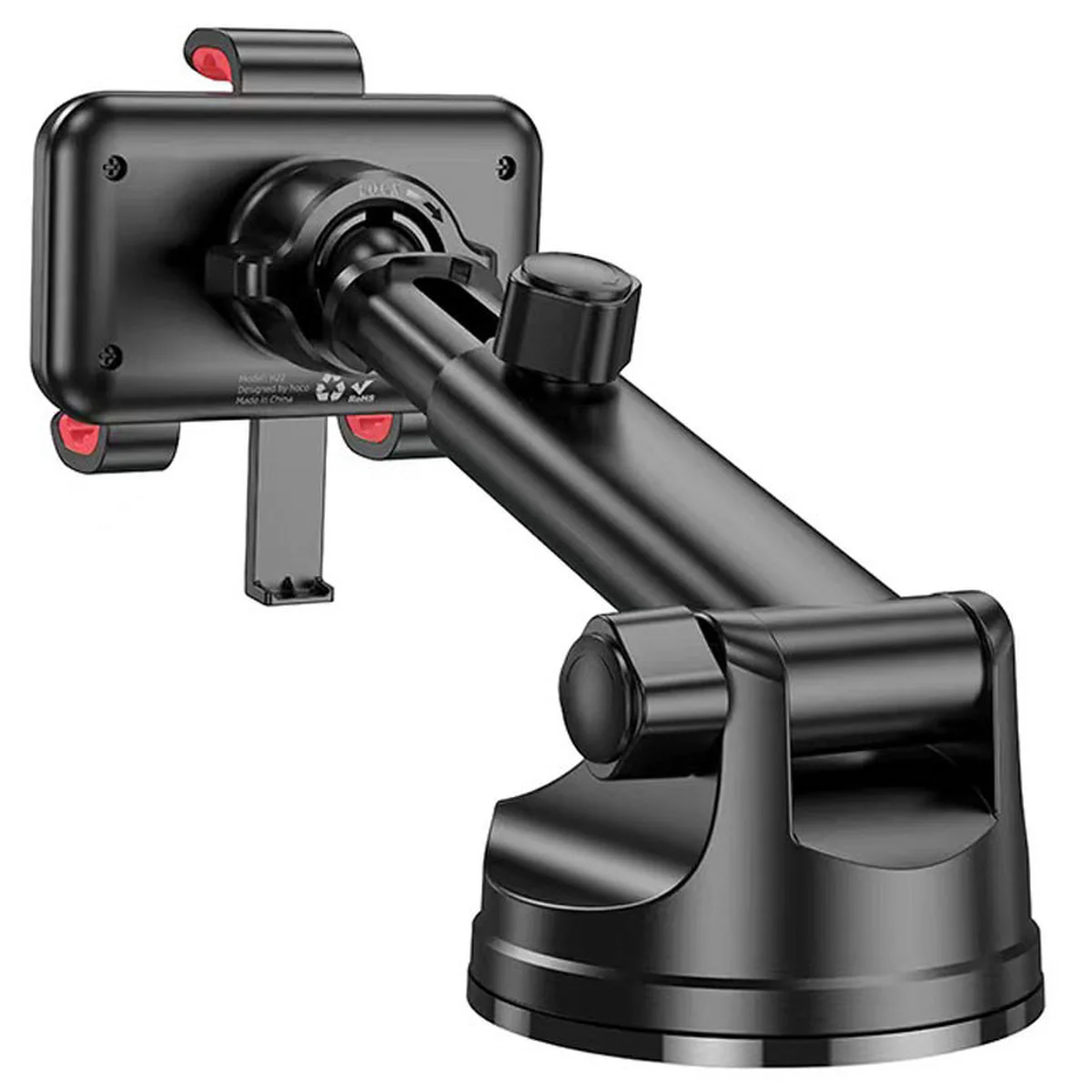 Автотримач Hoco H22 Dragon автоматичний clamping (center console) Red and black