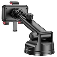 Автотримач Hoco H22 Dragon автоматичний clamping (center console) Red and black