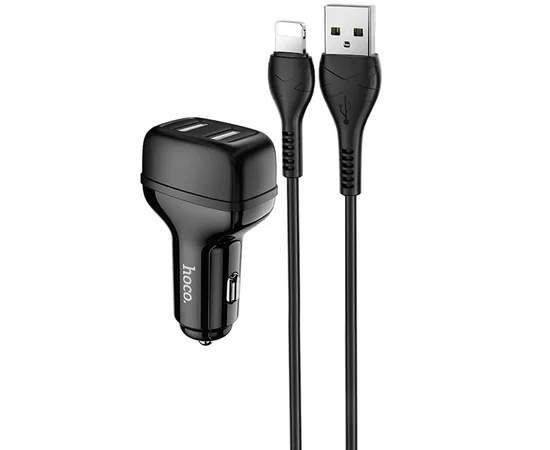 АЗУ Hoco Z36 (2USB/2.4A) + lightning Черный