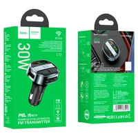 АЗУ FM модулятор HOCO E70 PD30W+QC3.0 Черный