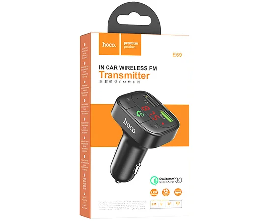 АЗУ FM модулятор HOCO E59 Черный