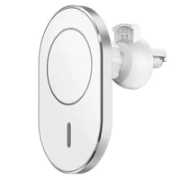 Автодержатель с БЗУ Wiwu MagSafe Wireless Charger Car mount CH-306 15W  White