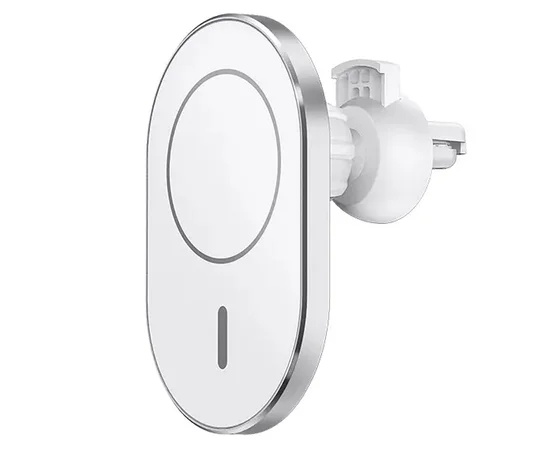 Автодержатель с БЗУ Wiwu MagSafe Wireless Charger Car mount CH-306 15W  White