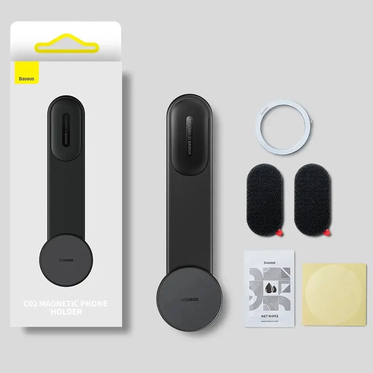 Автоутримувач Baseus C02 Magnetic Phone Holder Cluster (SUCC000201) Black