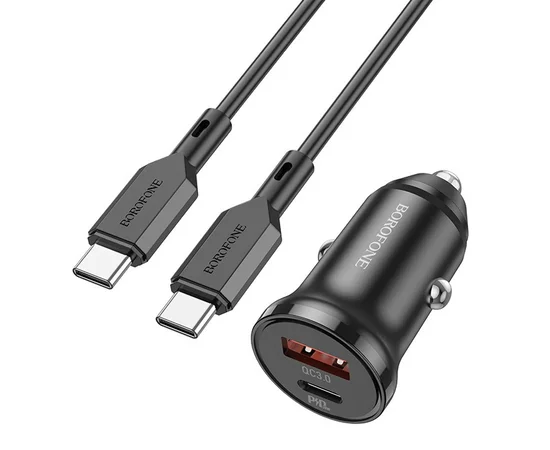 АЗУ Borofone BZ18A PD20W+QC3.0 + Type-C to Type-C Черный