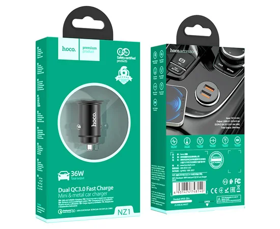 АЗУ Hoco NZ1 PD36W+QC3.0 (2USB/3.0A) Черный