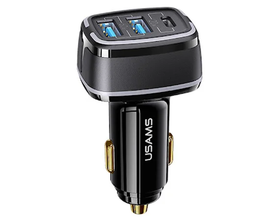 АЗУ Usams US-CC126 C24 80W 3 Ports Черный