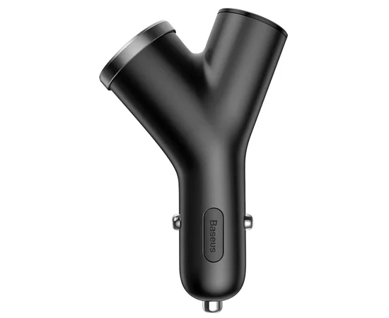 АЗУ Baseus Y-Type USB + Прикуриватель 3.4A 2USB Черный