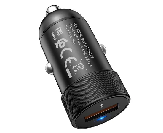 АЗУ Hoco Z32A QC3.0 (1USB/4.0A) + MicroUSB Черный
