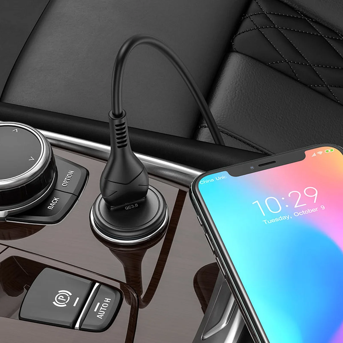 АЗУ Hoco Z43 QC3.0 (1USB/18W) + MicroUSB Черный