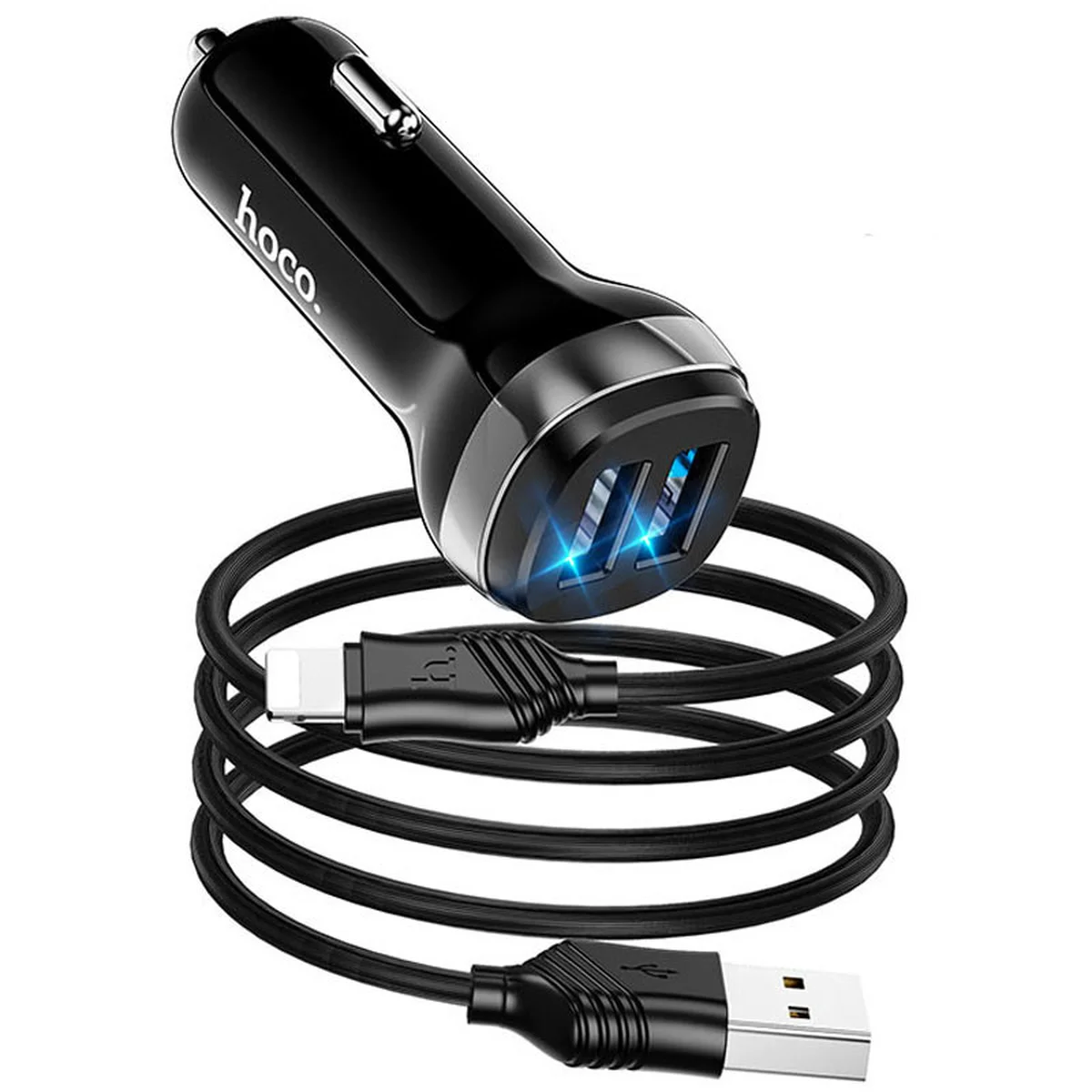 АЗУ Hoco Z40 (2USB 2.4A) + Lightning Чорний