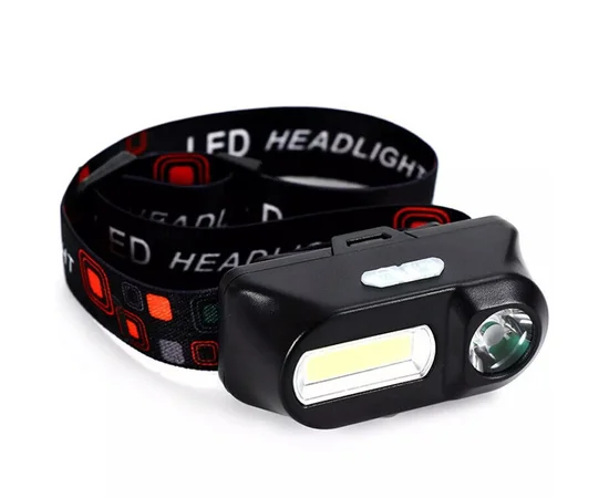 Налобный фонарь LED Double light 1804 Black