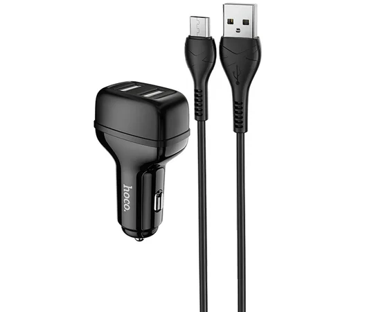 АЗУ Hoco Z36 (2USB/2.4A) + MicroUSB Черный