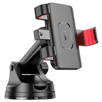 Автотримач Hoco H22 Dragon автоматичний clamping (center console) Red and black