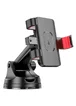 Автодержатель Hoco H22 Dragon automatic clamping (center console) Red and black