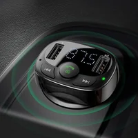 АЗУ FM модулятор Baseus Standart Edition 2.4A 2USB (CCTM-01) Черный