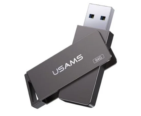 Флеш накопитель USAMS US-ZB196 USB3.0 Rotatable High Speed Flash Drive 64 Gb Iron-grey