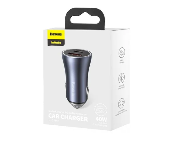 АЗУ Baseus Golden Contactor Pro 40W USB + Type-C (CCJD-0G) Серый