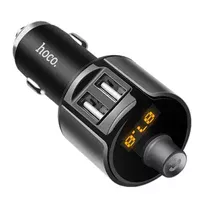 АЗУ FM модулятор Hoco E19  (2USB 2.4А) Черный / Серый