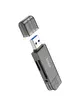 Картридер Hoco HB39 USB/Type-C 3.0 high-speed card reader Metal gray