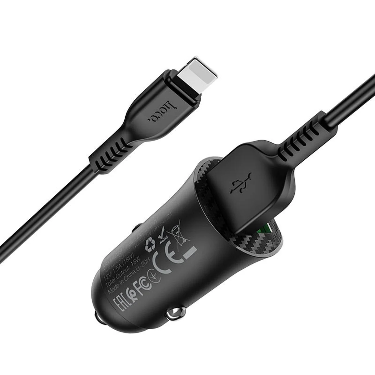 АЗУ Hoco Z39 QC3.0 (2USB) + Lightning Черный