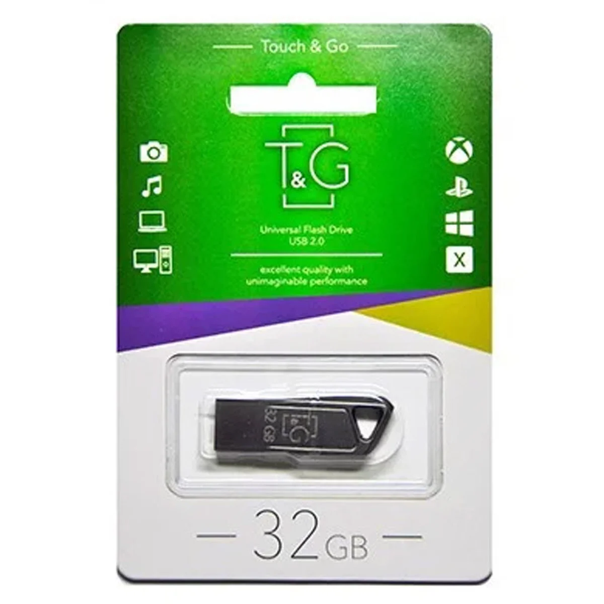 Флеш-драйв 3.0 USB Flash Drive T&G 114 Metal Series 32GB Черный