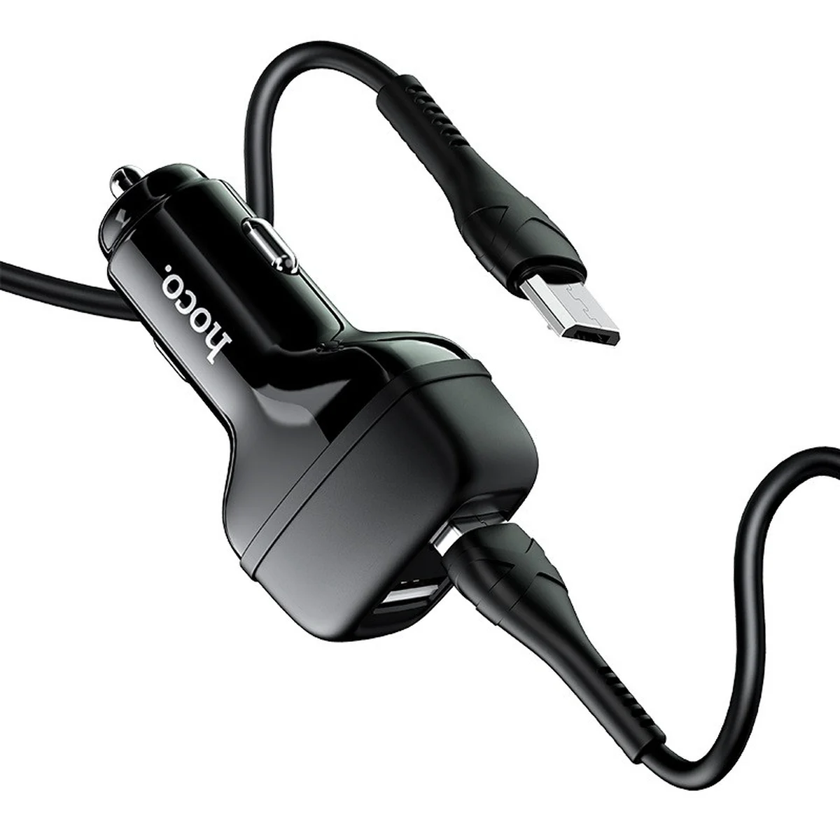 АЗП Hoco Z36 (2USB / 2.4A) + MicroUSB Чорний