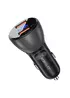 АЗУ Acefast B7 metal car charger 45W (USB-A + USB-A) with digital display Transparent black