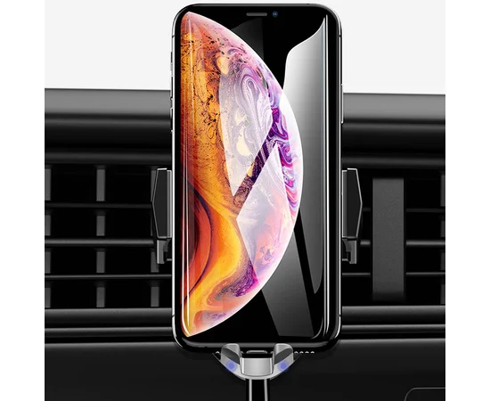 Автодержатель с БЗУ USAMS US-CD72 (wireless) Черный