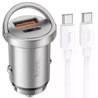 АЗУ Hoco NZ10 Handy PD45W+QC3.0 + Type-C to Type-C Silver