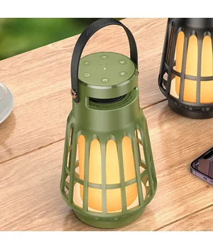 Bluetooth Колонка Hoco BS61 Wild fun outdoor campinh light Olive Green